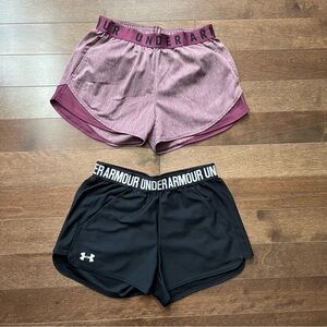 Under Armour Black and Purple Athletic Shorts Bundle